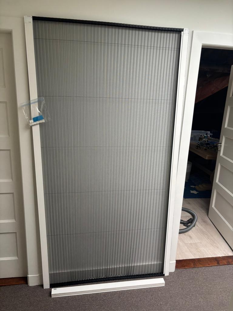 Plissé hordeur - 211 cm hoog, max 100 cm breed, Ophalen, 80 tot 100 cm, Hordeur, Zo goed als nieuw