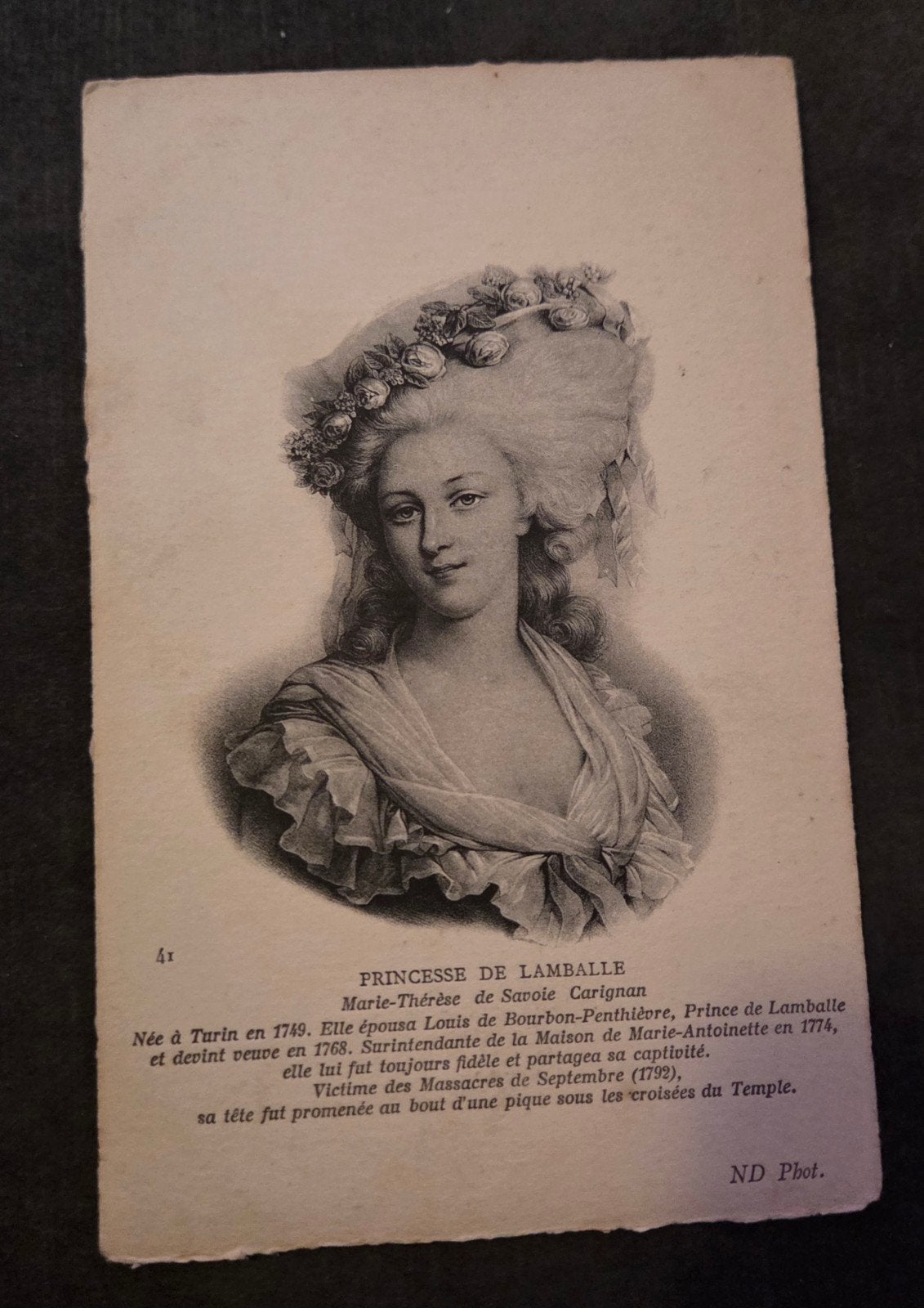 Oude Franse Ansichtkaart - Princesse de Lamballe, Verzenden, Voor 1920, Ongelopen, Politiek en Historie