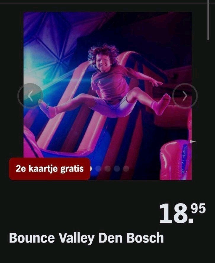 BOUNCE VALLEY DEN BOSCH ♡ 2e kaartje gratis (AH ACTIE), Overige soorten