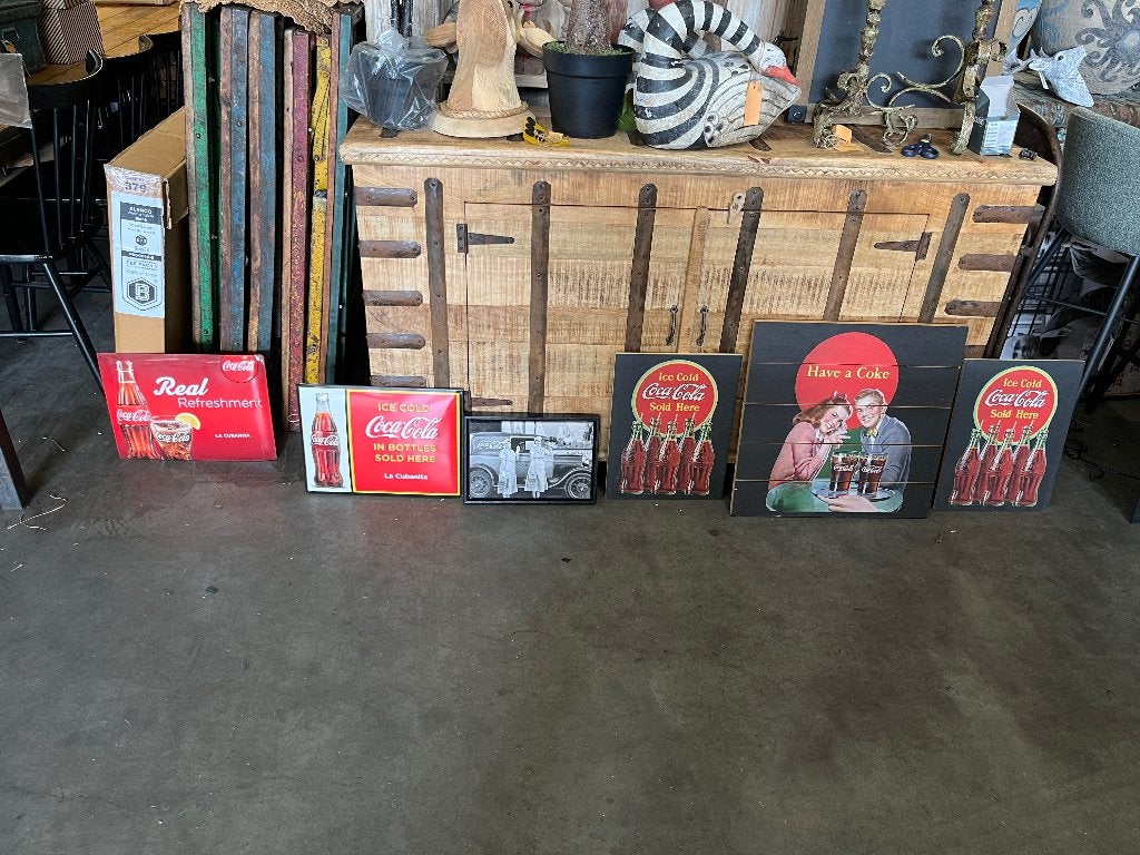 Leuk Lot met diversen Coca Cola Reclamborden, Ophalen, Nieuw, Reclamebord