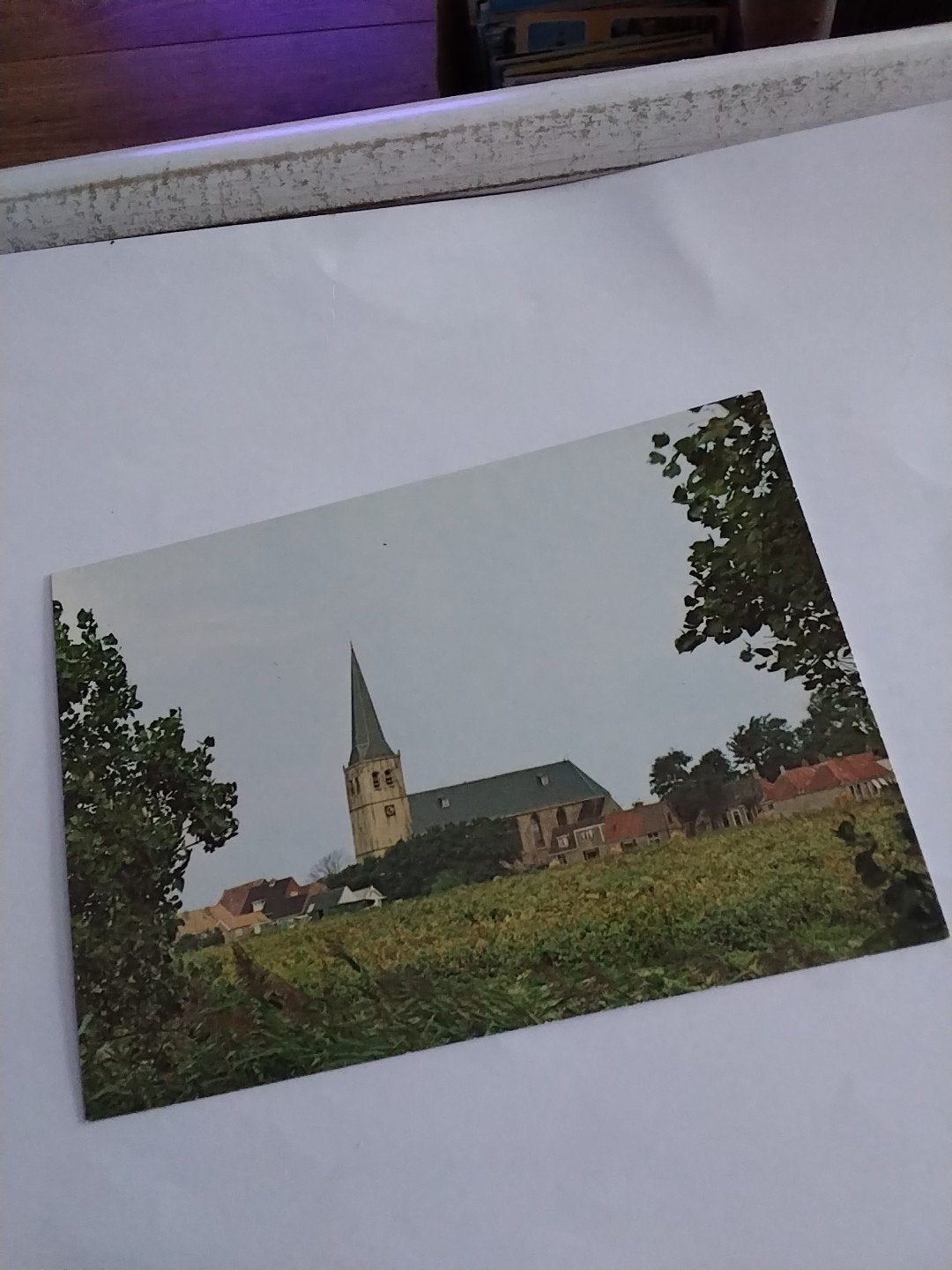Oude Ansichtkaart Oosterbierum - Kerkzicht, Ophalen of Verzenden, 1960 tot 1980, Ongelopen, Friesland