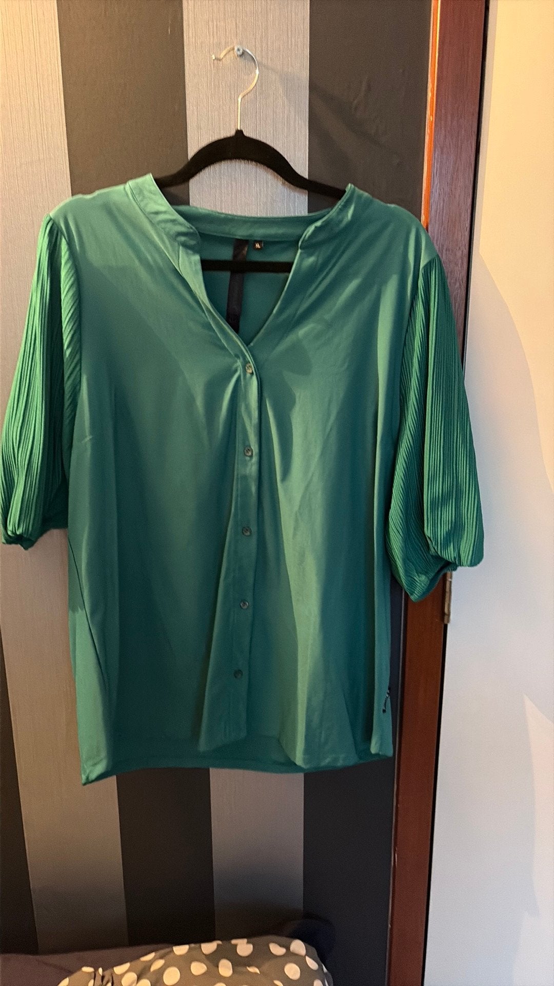 Je mappelle travelstof  blouse, Blauw, Maat 46/48 (XL) of groter, Ophalen of Verzenden, Zo goed als nieuw