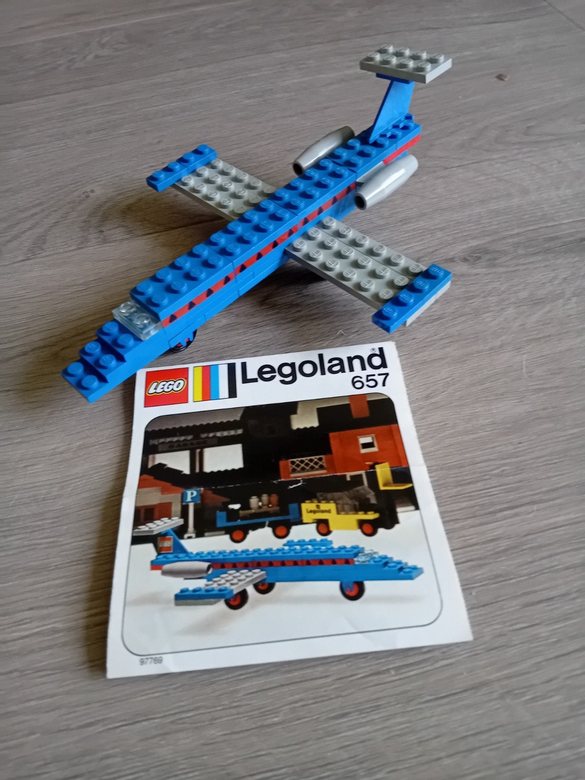 Vintage LEGO Legoland Vliegtuig Set 657 (1973), Gebruikt, Lego, Compleet, Ophalen of Verzenden