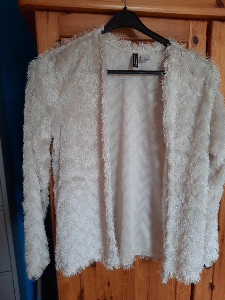 wit vest, divided H & M, XS, Ophalen, Gedragen, Maat 34 (XS) of kleiner, Wit