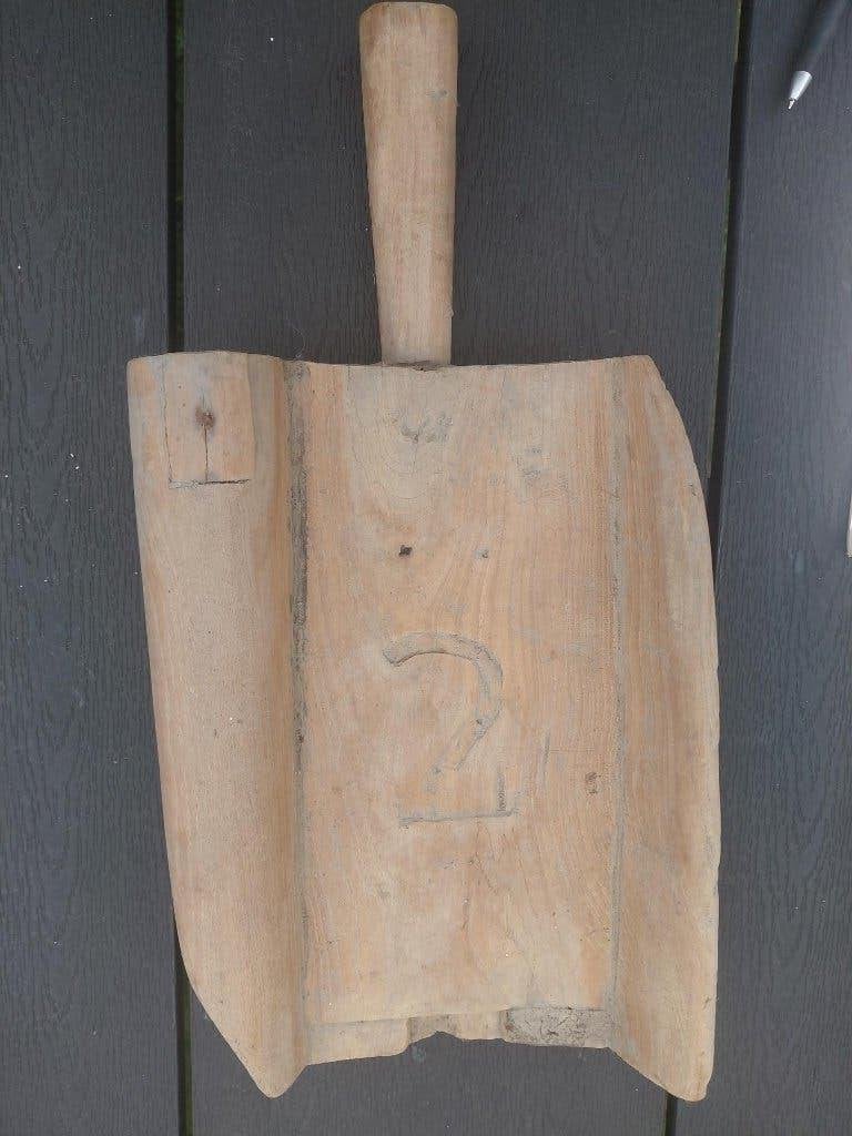 Antieke houten graanschep met handvat, Ophalen of Verzenden
