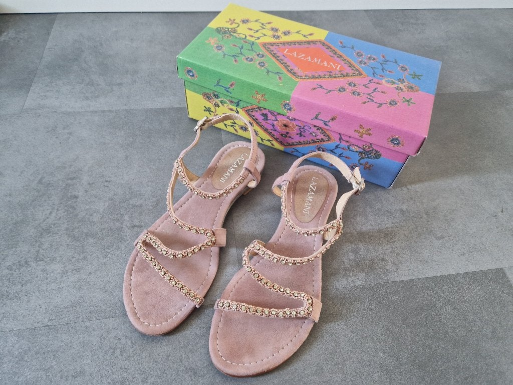 Lazamani sandalen met strass., Kleding | Dames, Schoenen, Ophalen, Sandalen of Muiltjes, Roze, Lazamani