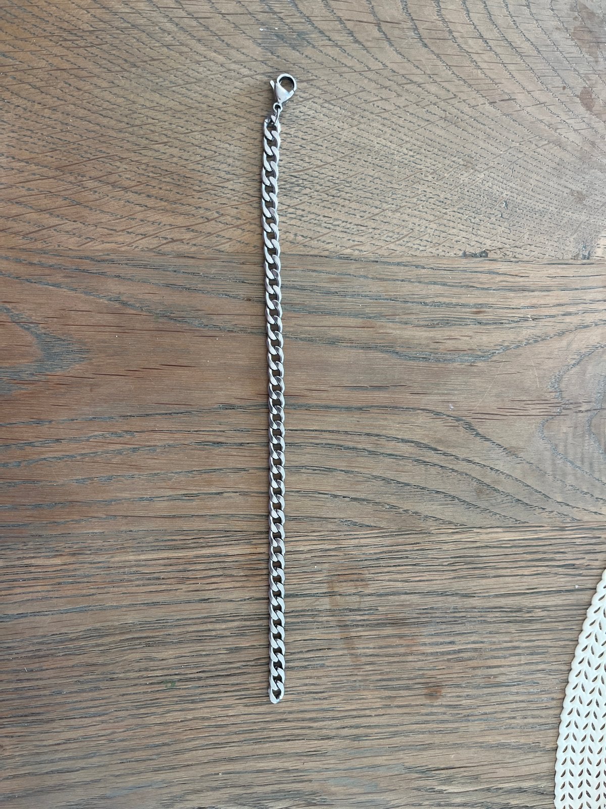 Stalen schakelarmband - Zilverkleurig, Ophalen, Zo goed als nieuw, Zilver, Staal