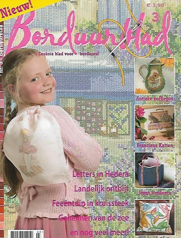 Borduurblad 3 met patronen, Ophalen of Verzenden, Zo goed als nieuw, Borduren en Naaien
