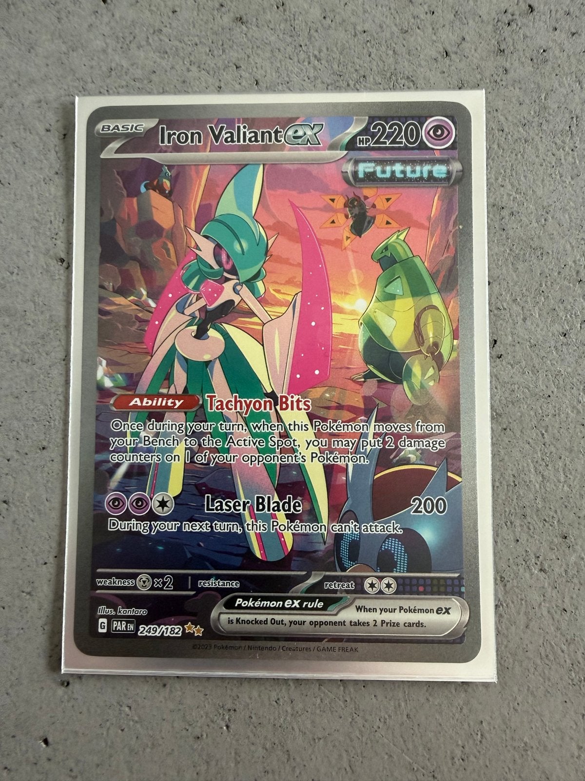 Iron Valiant EX Pokemon Kaart 249/162 - Goede Kwaliteit, Ophalen of Verzenden, Zo goed als nieuw, Losse kaart