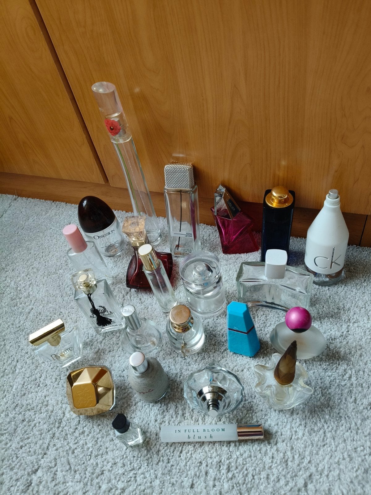 parfum flesjes, leeg, Verzamelen, Parfumverzamelingen, Ophalen of Verzenden, Gebruikt, Parfumfles