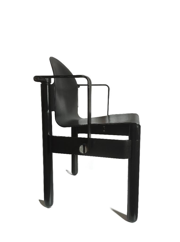 Gave vintage post moderne Gerd Lange design Thonet stoelen, Ophalen, Gebruikt, Hout, Zwart