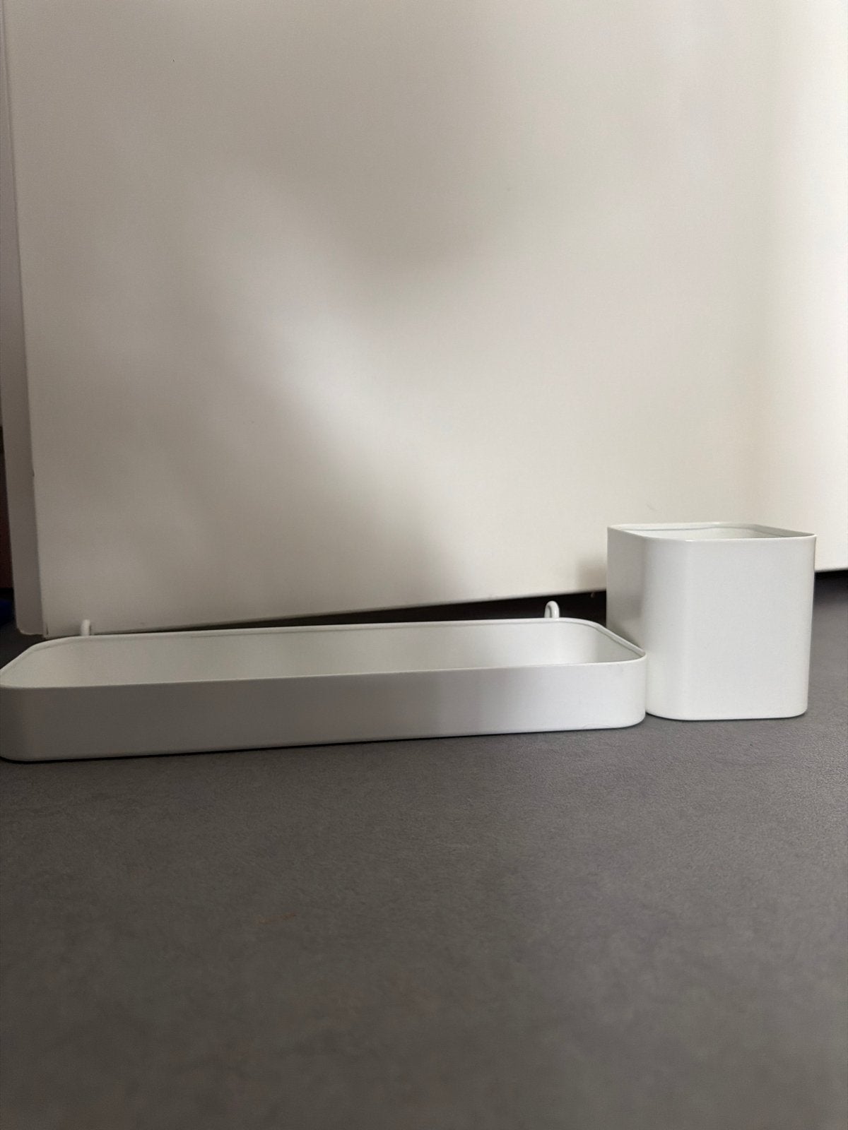 IKEA Bygel bakje en potje - wit, Gebruikt, Kunststof, Ophalen of Verzenden, Modern