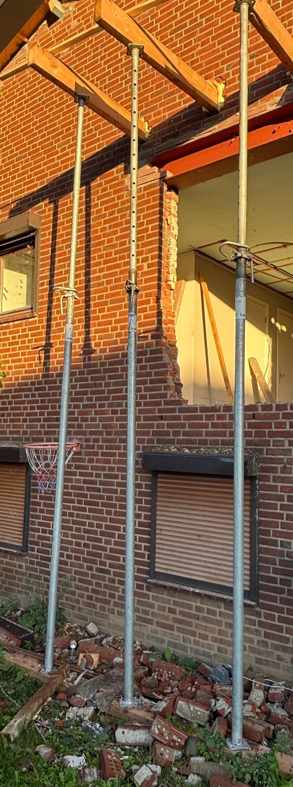 4x stutten/stempels van 5,50m, Doe-het-zelf en Verbouw, Ophalen, Zo goed als nieuw, Overige typen, 5 meter of hoger