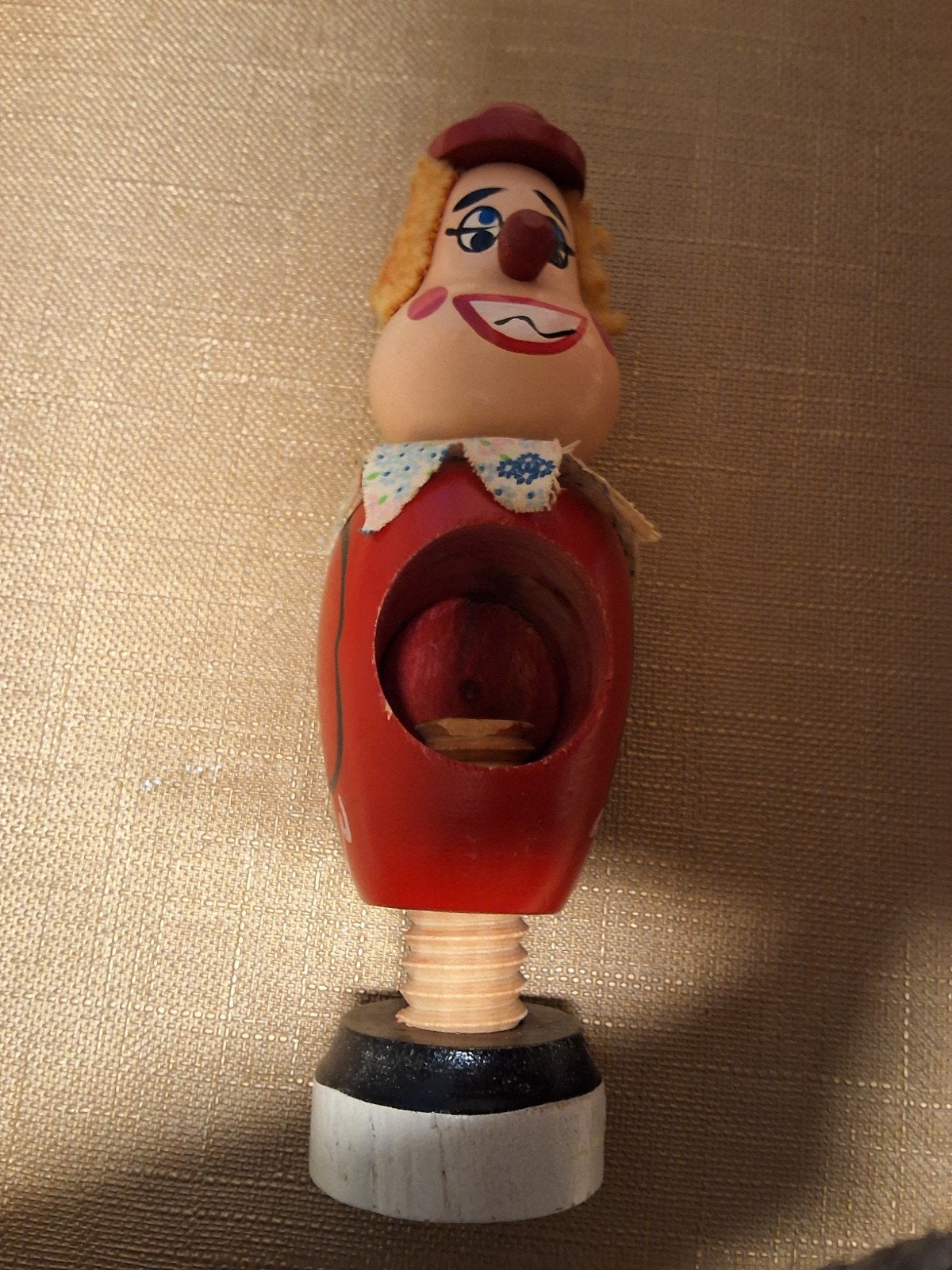 Vintage houten clown - notenkraker, Verzamelen, Ophalen of Verzenden, Gebruikt