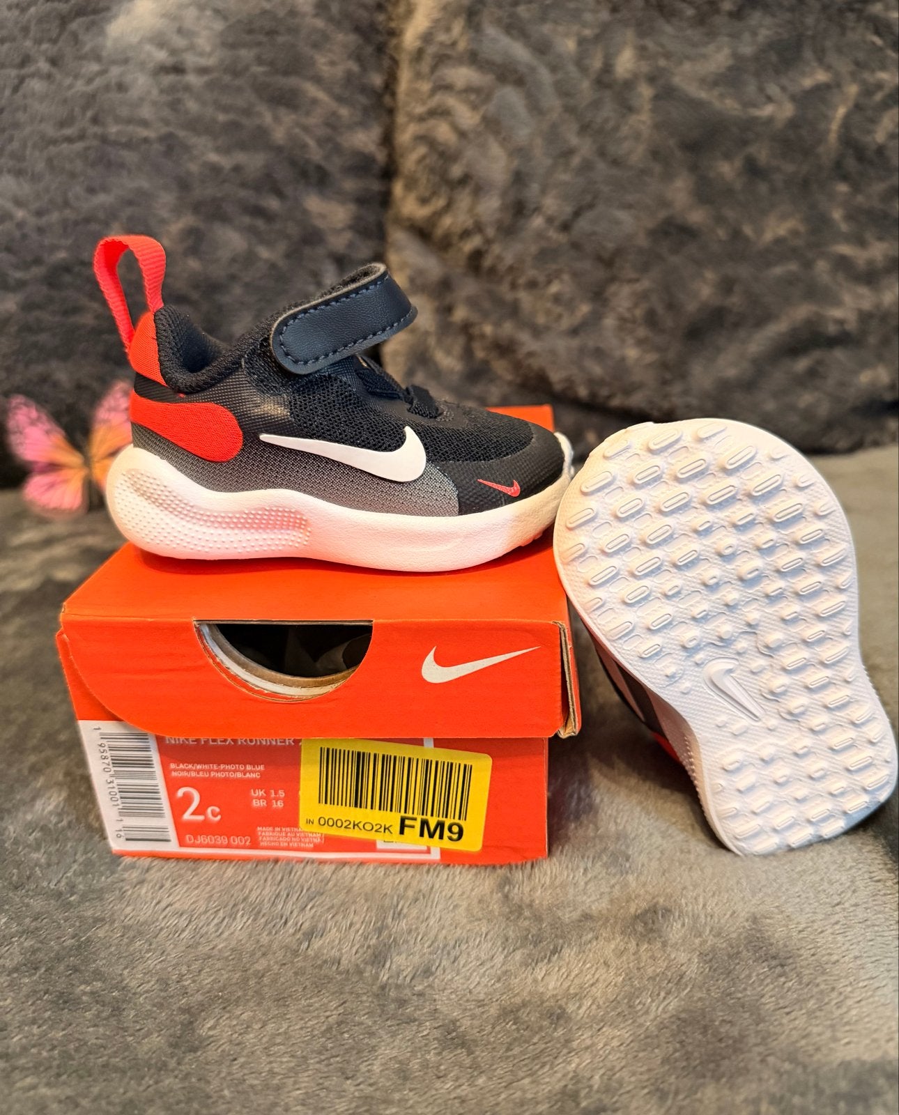 Nike Flex Runner 2 (TDV) - Zo goed als nieuw - Maat 17, Verzenden, Zo goed als nieuw, Jongetje of Meisje, Schoentjes