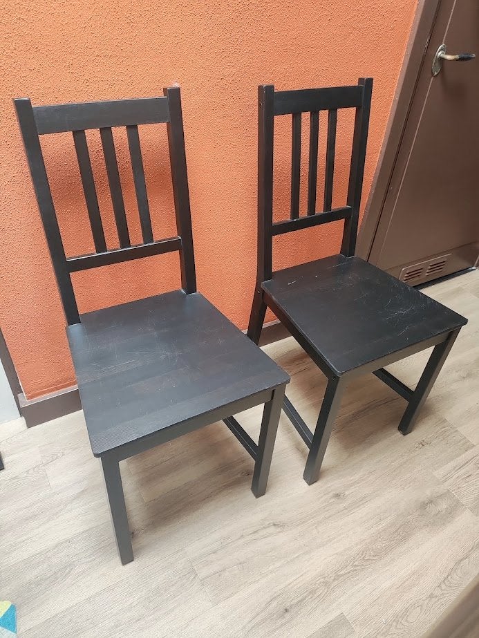 Twee Ikea Stefan Stoelen, Ophalen, Gebruikt, Twee, Zwart
