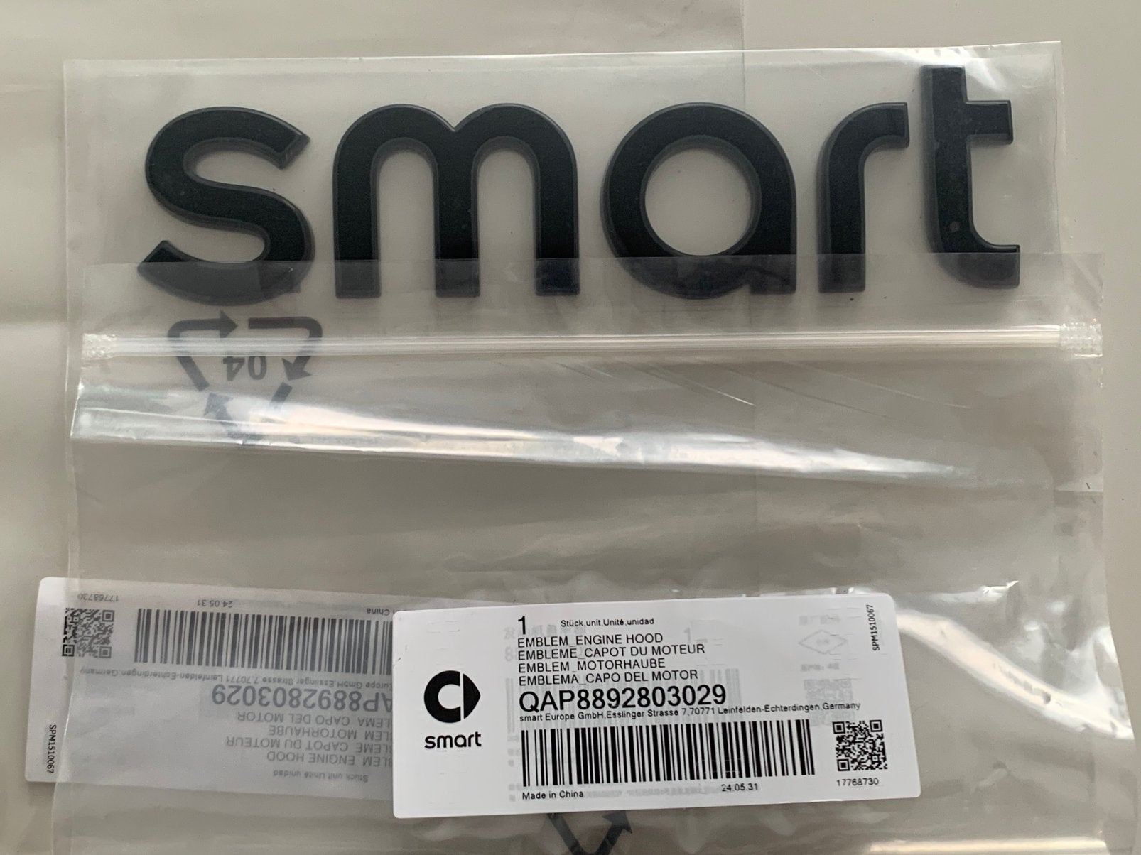 Smart Logo/ Embleem. NIEUW! Origineel Smart, Ophalen of Verzenden