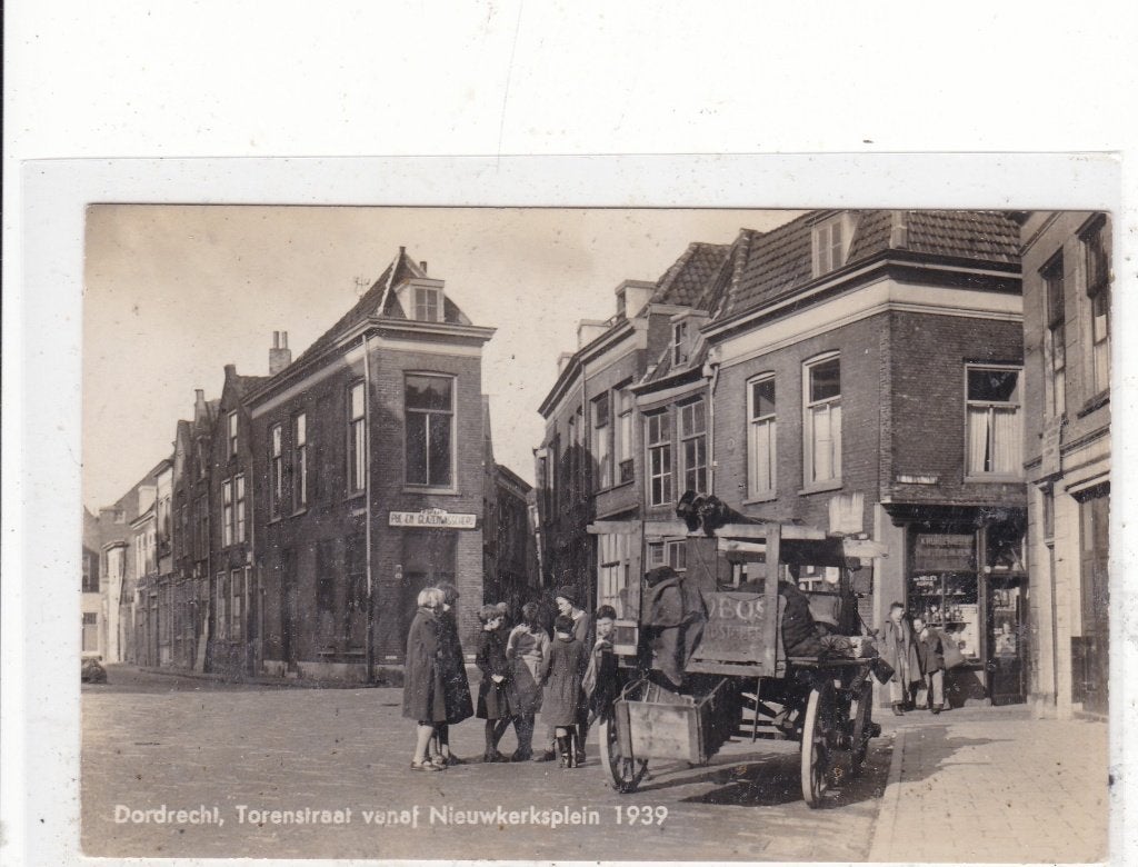Dordrecht-Torenstraat 1939 fotokaart, Ophalen of Verzenden, 1920 tot 1940, Ongelopen, Zuid-Holland