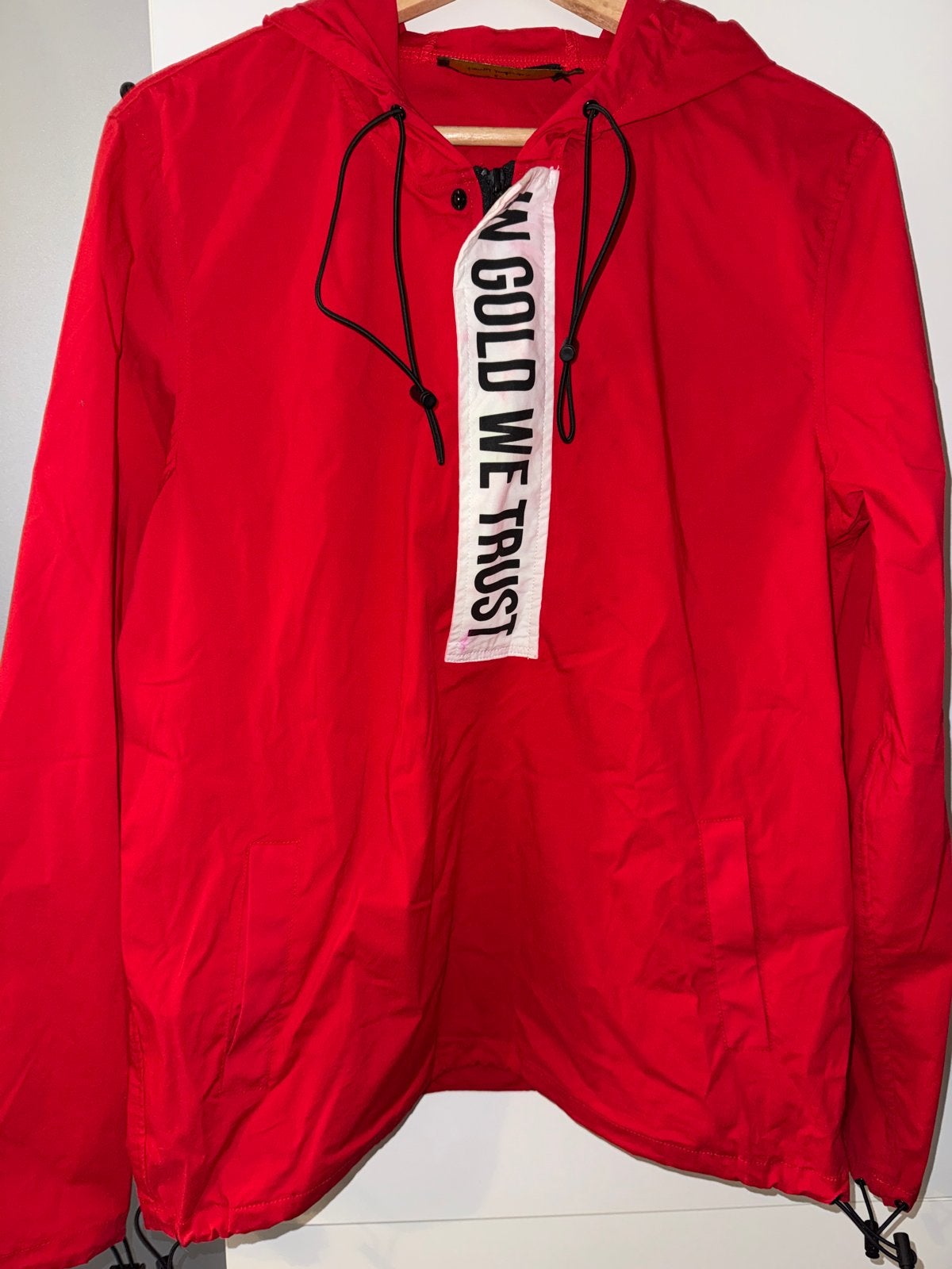 In Gold We Trust Anorak Jas Rood - Maat XS, Ophalen of Verzenden, Zo goed als nieuw, Maat 46 (S) of kleiner, Rood
