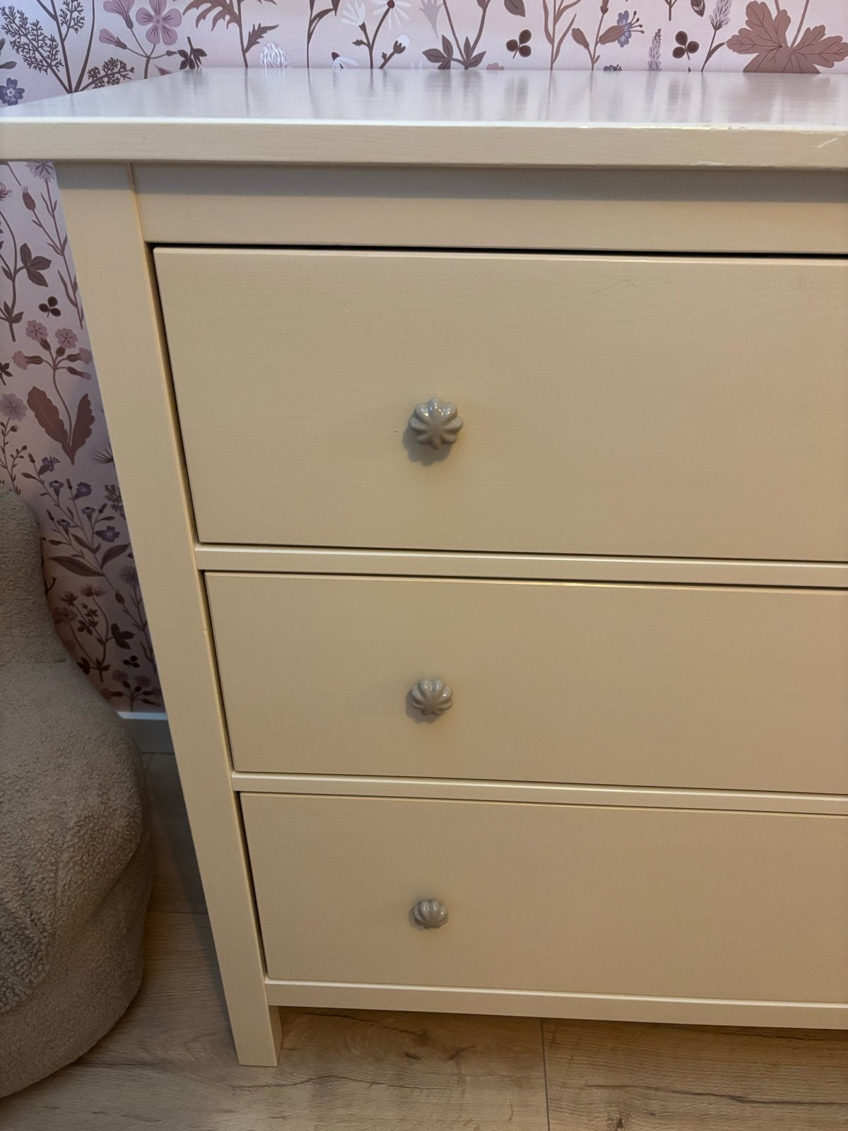 Beige IKEA Hemnes kast/commode met leuke knoppen, Ophalen, Gebruikt, 50 tot 70 cm, 75 tot 100 cm