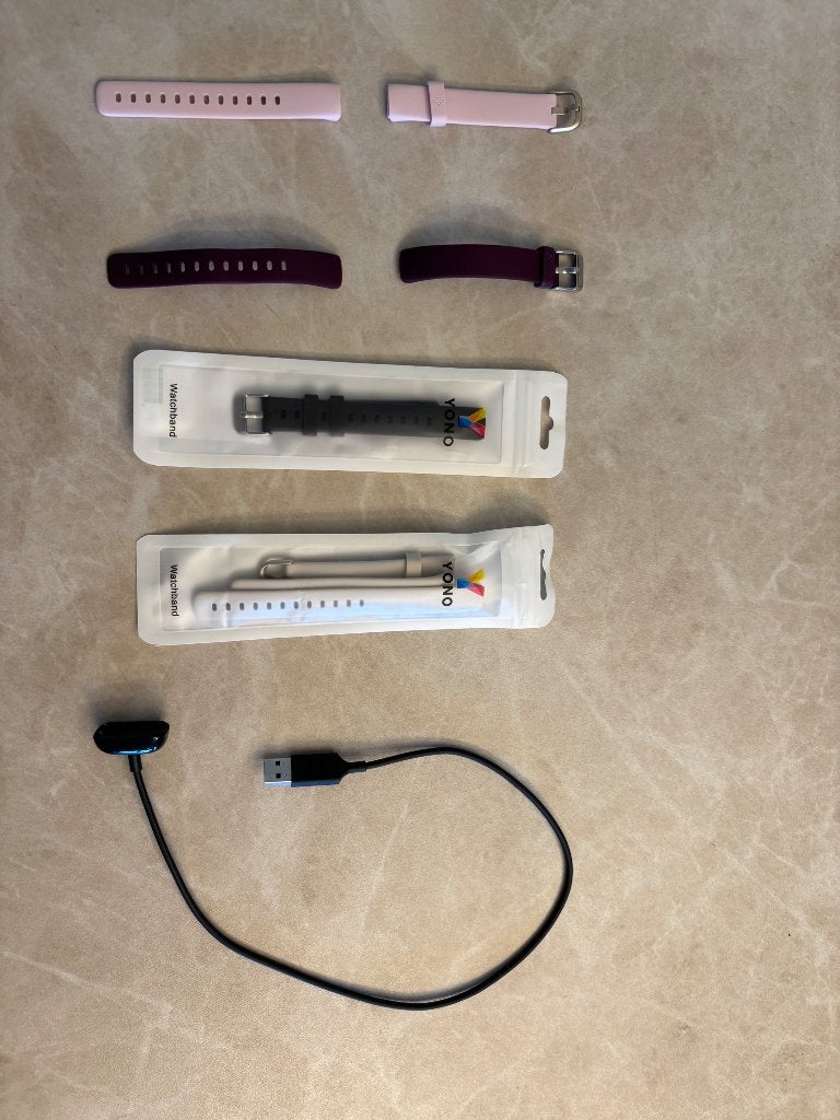 Fitbit Luxe bandjes (S) en oplaadkabel, Gebruikt, Zwart, Ophalen of Verzenden, Fitbit