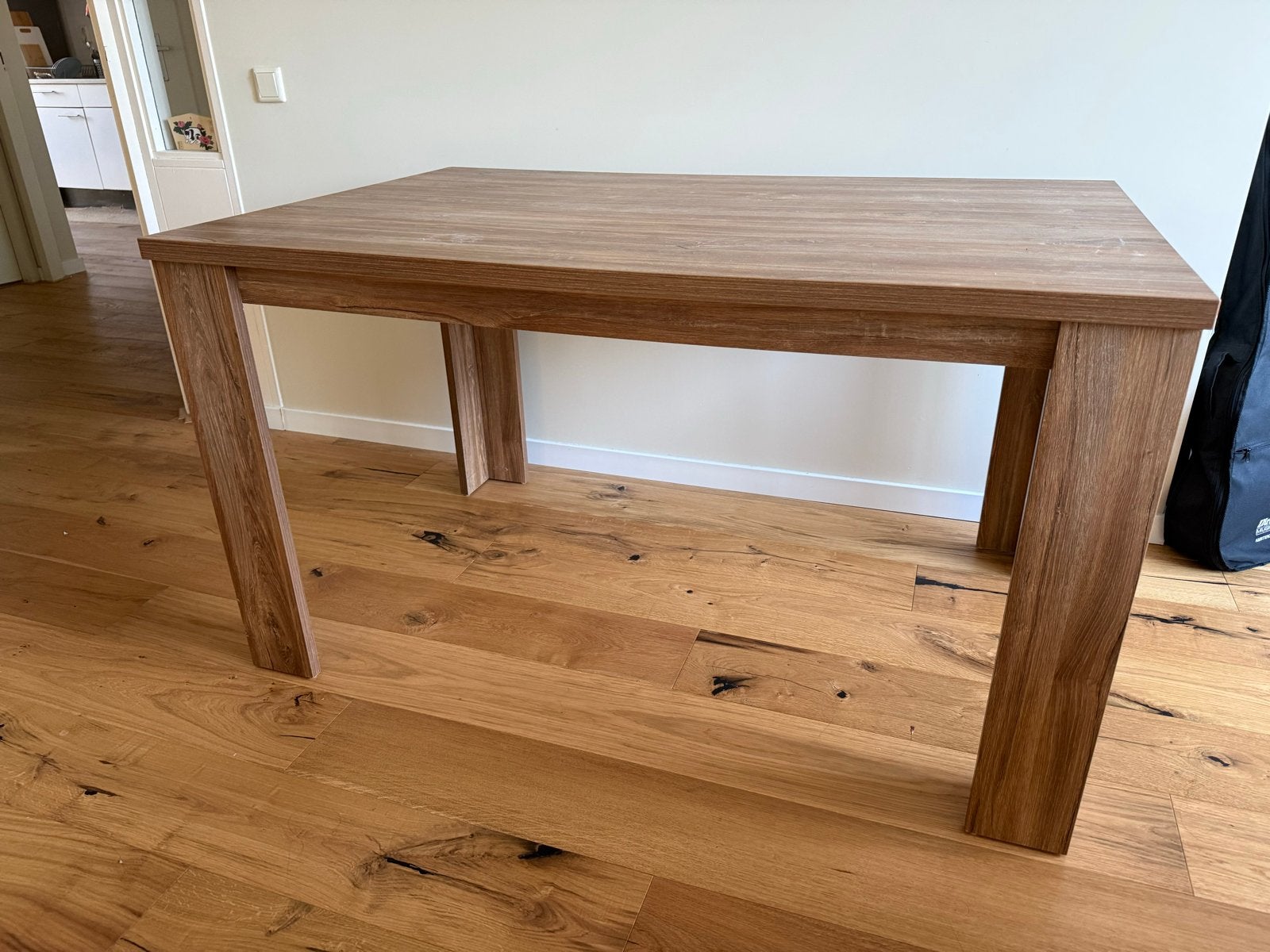 Houten eettafel 139x90x78cm, Ophalen, 100 tot 150 cm, 50 tot 100 cm, Zo goed als nieuw