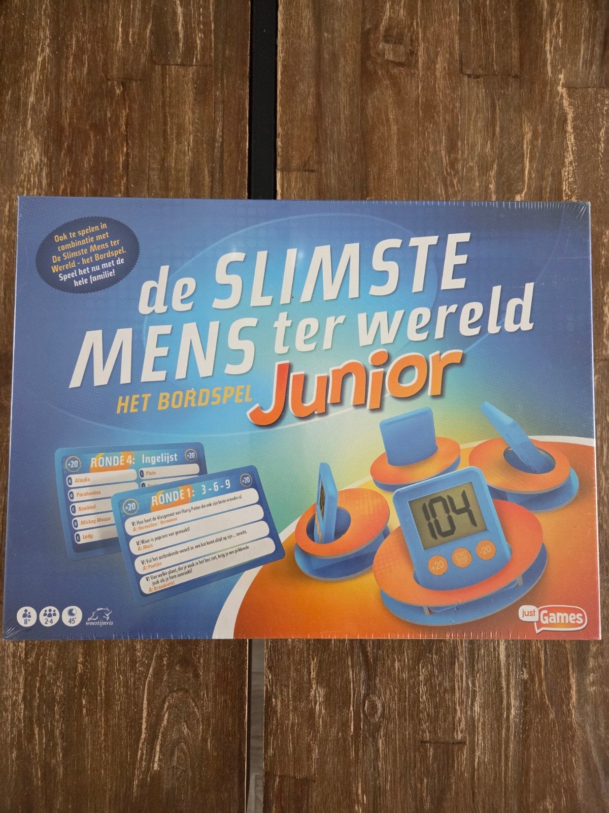 De Slimste Mens ter Wereld Junior - Het Bordspel NIEUW, Hobby en Vrije tijd, Ophalen of Verzenden, Nieuw, Just Games