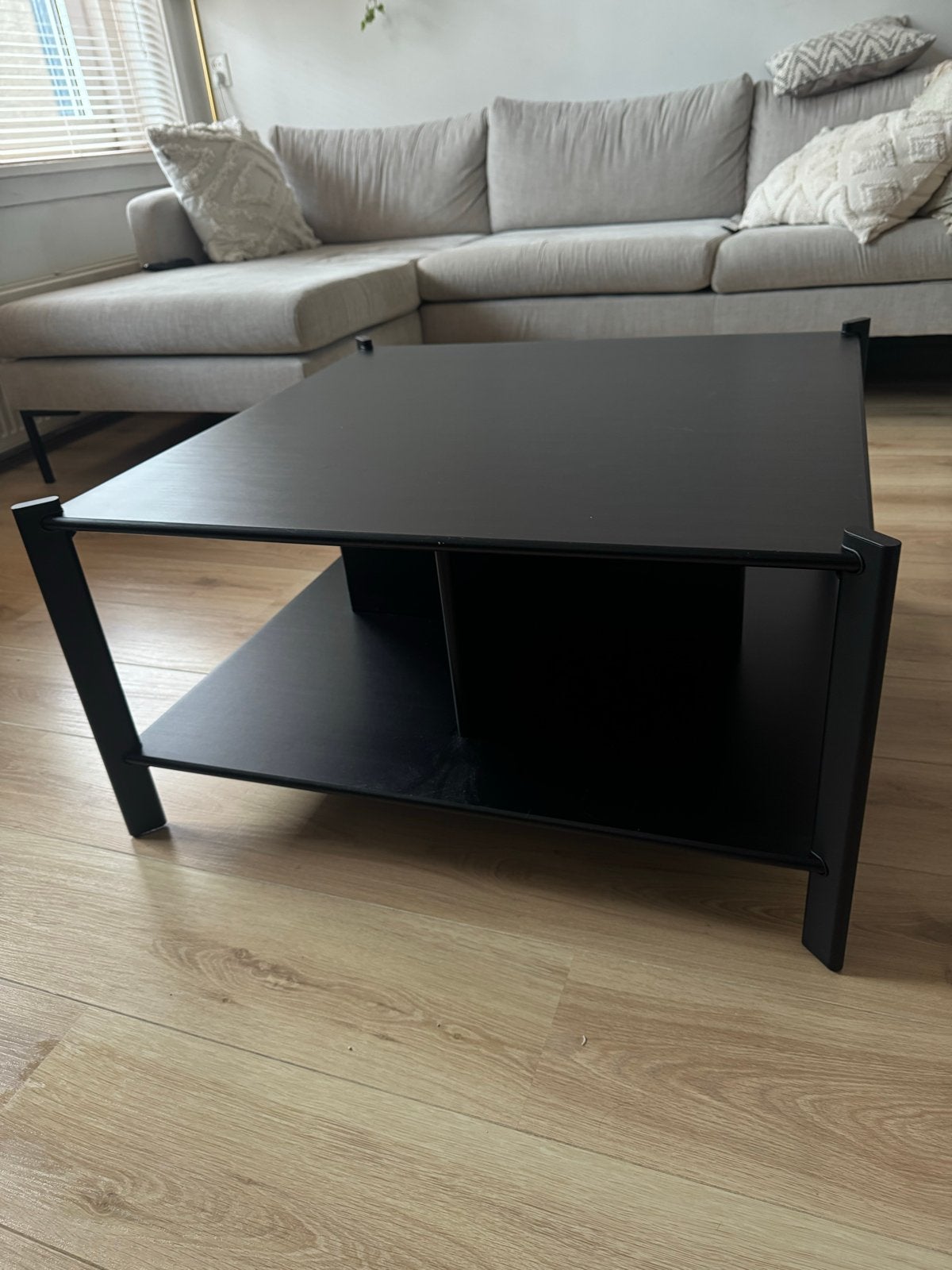 Salontafel, zwart, 80x80 cm, Huis en Inrichting, Ophalen, Kunststof, Vierkant, 50 tot 100 cm