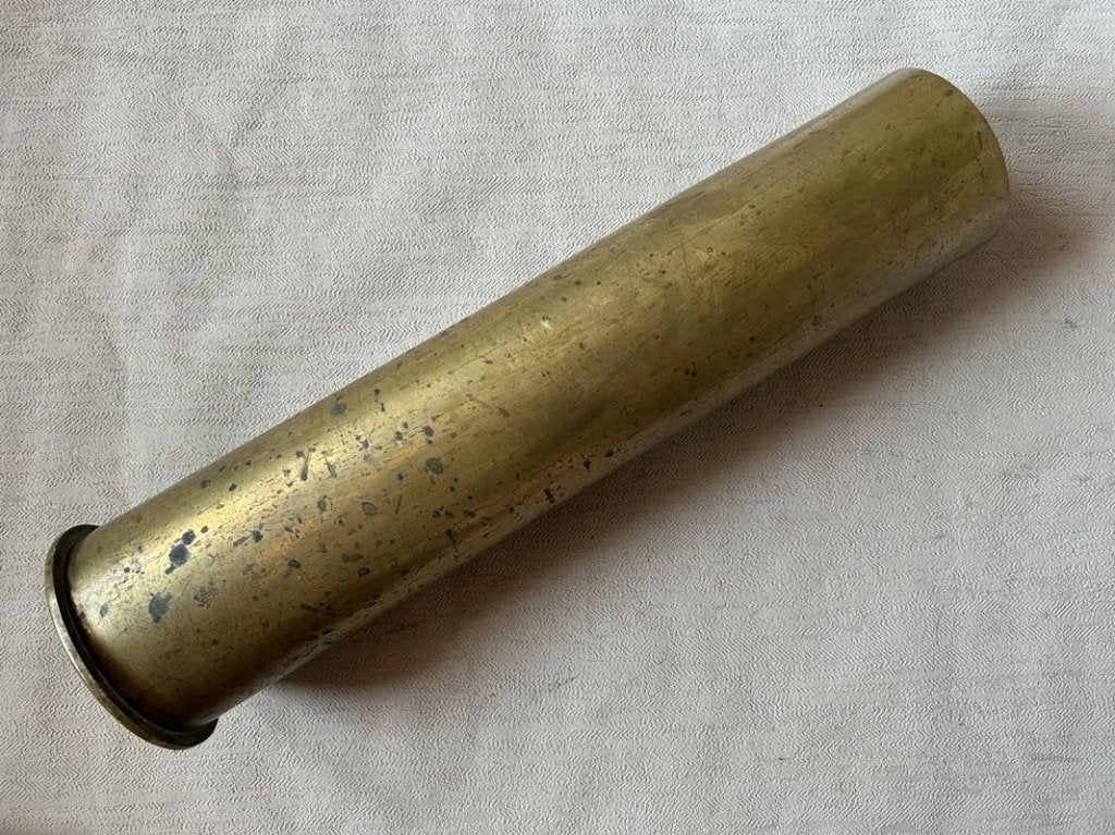 wo1 - 105mm Duitse huls - Lange versie 1915 - LEEG, Verzamelen, Ophalen of Verzenden, Landmacht, Duitsland, Hulzen of Bodemvondsten