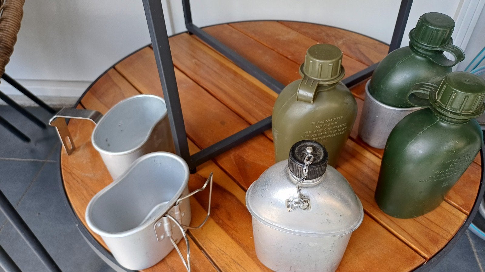 VINTAGE aluminium/ kunstof leger/drinkbussen🏕, Ophalen of Verzenden, Gebruikt