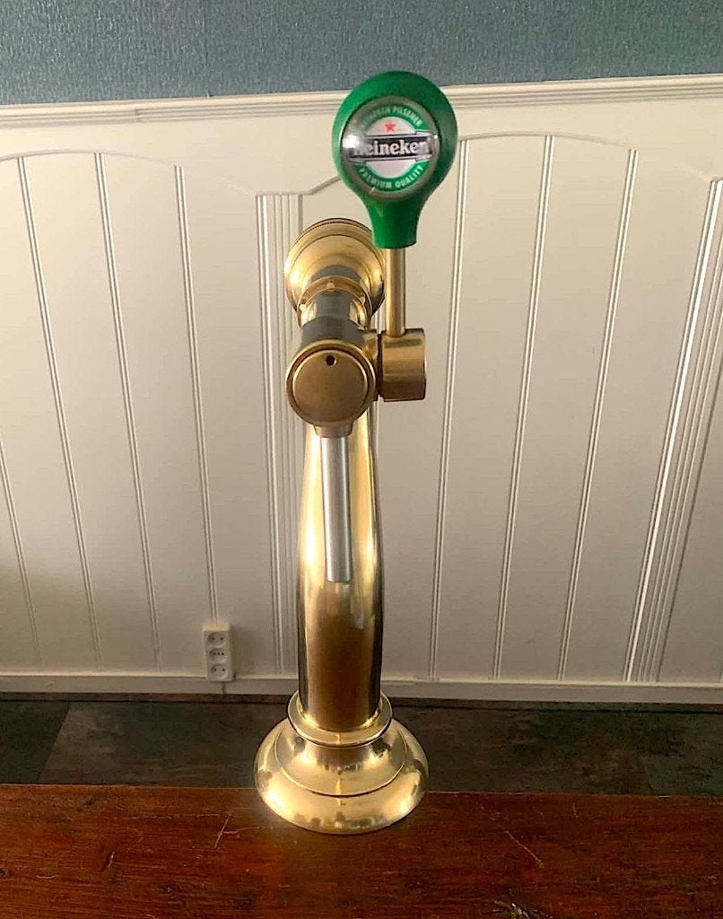 Te koop originele koperen Heineken tapkraan tapzuil ., Ophalen of Verzenden, Zo goed als nieuw