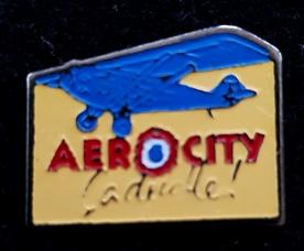 Air City pin- blauw geel gelakt, Verzenden, Nieuw, Transport, Speldje of Pin