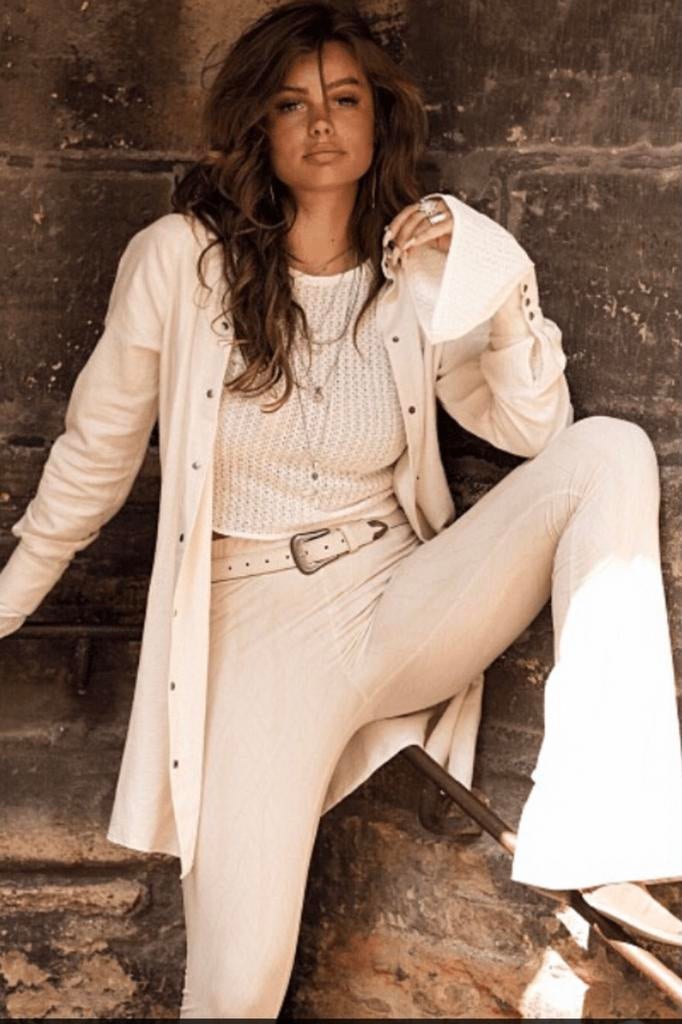 Moost wanted Saga linnen blouse, Kleding | Dames, Blouses en Tunieken, Verzenden, Zo goed als nieuw, Maat 38/40 (M), Beige
