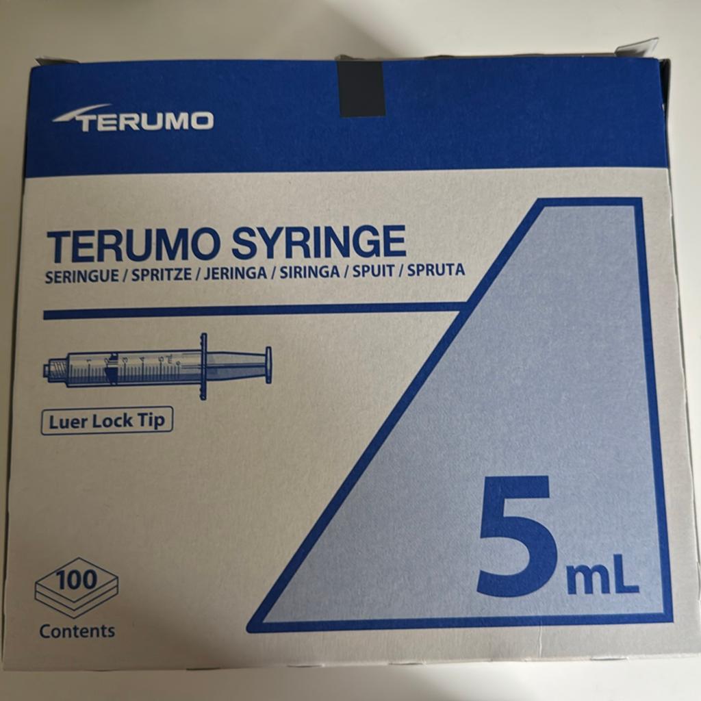 Terumo syringe 5 ml - 98 stuks, Ophalen, Nieuw