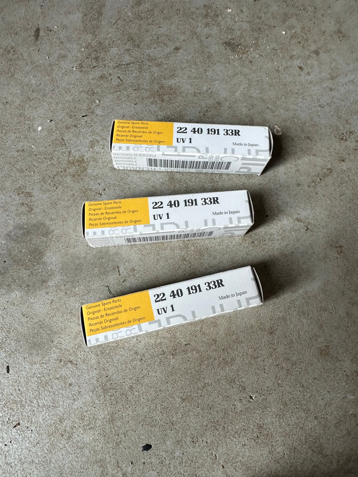 Originele Renault bougies 22 40 191 33R (3 stuks), Ophalen of Verzenden, Nieuw, Renault