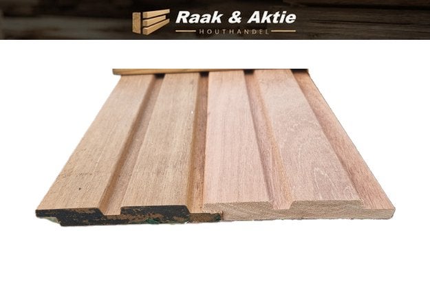 1.35 m2 Dubbel Rhombus profiel - hardhout - nr: HP55, Tuin en Terras, Palen, Balken en Planken, Ophalen, Planken, Nieuw, Hardhout