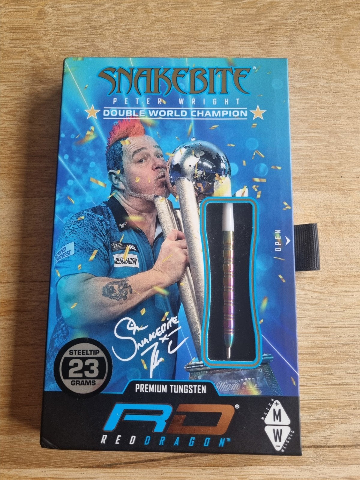 Peter Wright Snakebite Darts - 23 gram Steeltip, Sport en Fitness, Darts, Ophalen of Verzenden, Nieuw, Pijlen