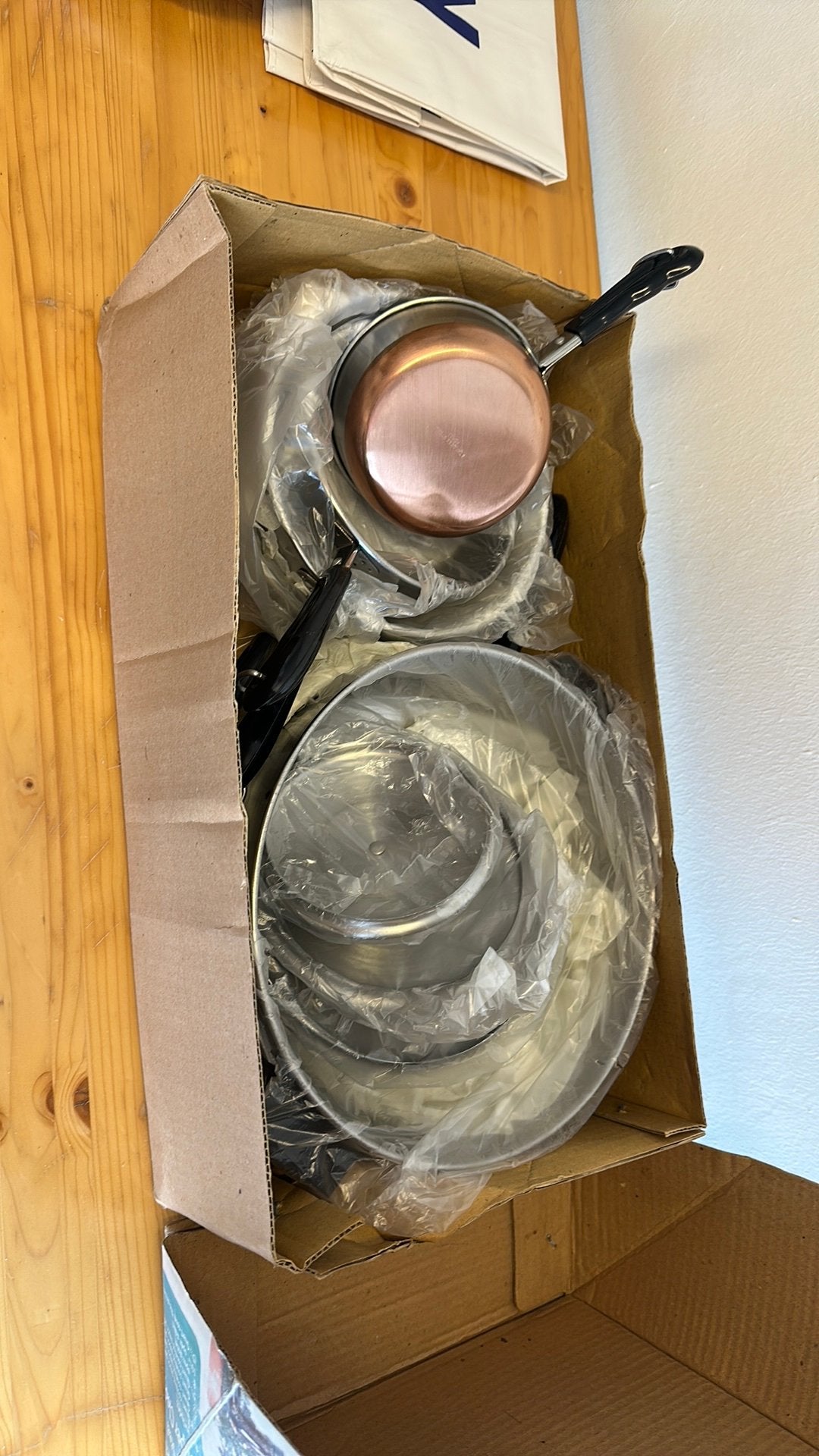10 delig pannenset uur de jaren 80., Huis en Inrichting, Keuken | Potten en Pannen, Ophalen, Zo goed als nieuw, Rvs, Pannenset