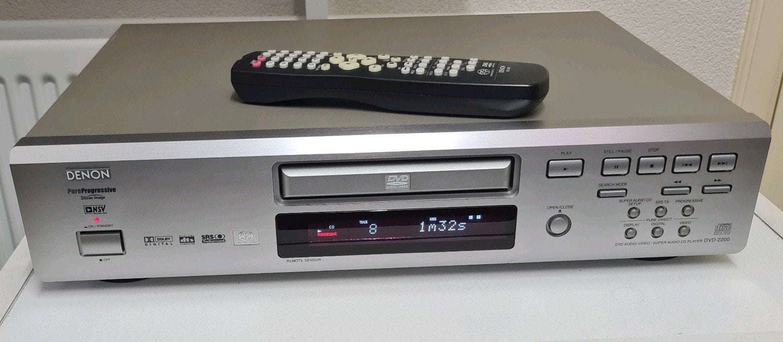 Denon dvd-2200 super audio cd speler + dvd + afstandsbed., Ophalen of Verzenden