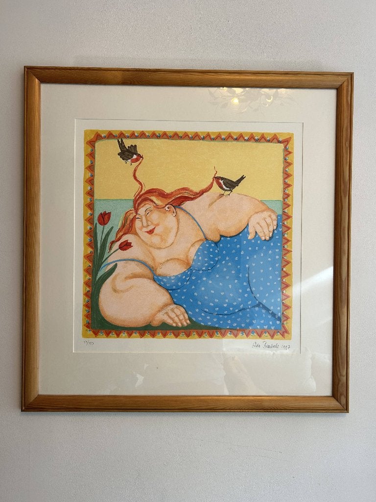 Ada Breedveld set van 2 zeefdrukken, Ophalen, Gesigneerd, Portret en Figuren, Zeefdruk