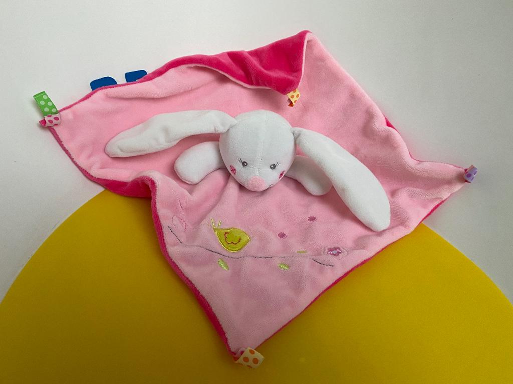K1344 nicotoy doek doekje konijn roze, Ophalen of Verzenden, Konijn