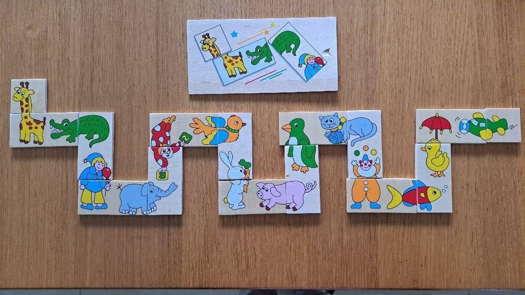 Houten kinderpuzzel, Ophalen, 2 tot 4 jaar, Gebruikt, 10 tot 50 stukjes