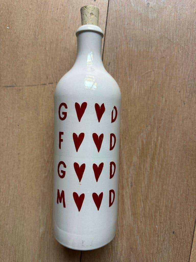 Te koop: Keramieke Maréchal Fles 'Good Food, Good Mood', Ophalen, Overige merken, Keramiek, Overige typen