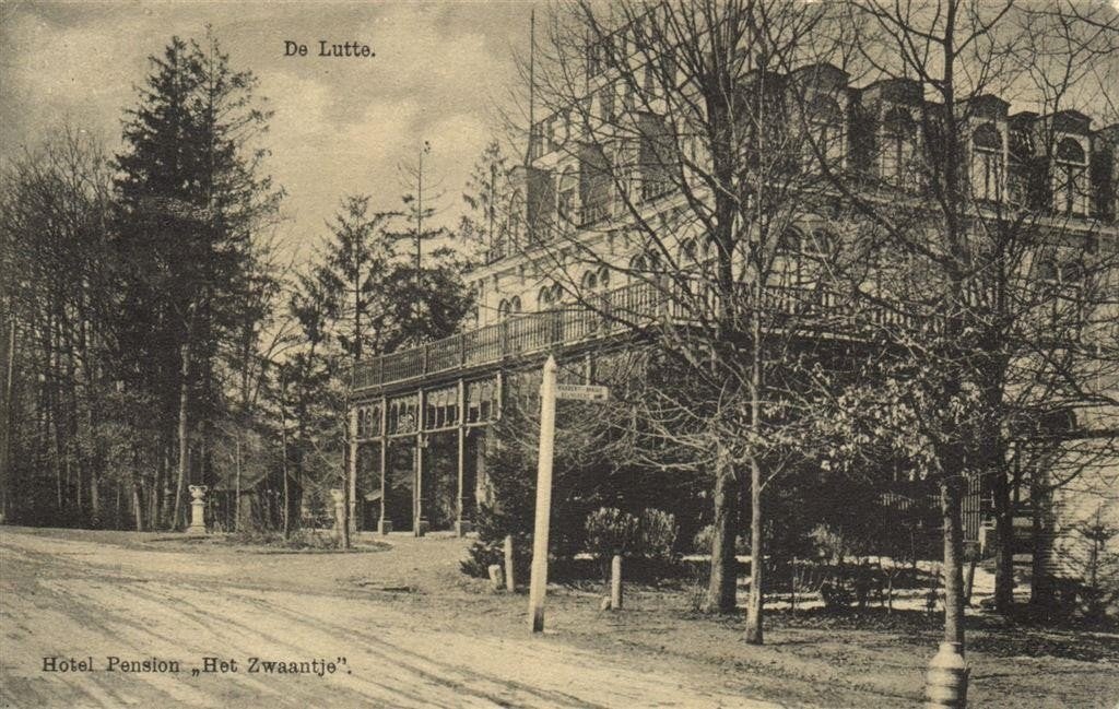 De Lutte. - Hotel Pension Het Zwaantje. - 1910 gelopen, Verzamelen, Verzenden, Voor 1920, Gelopen, Gelderland