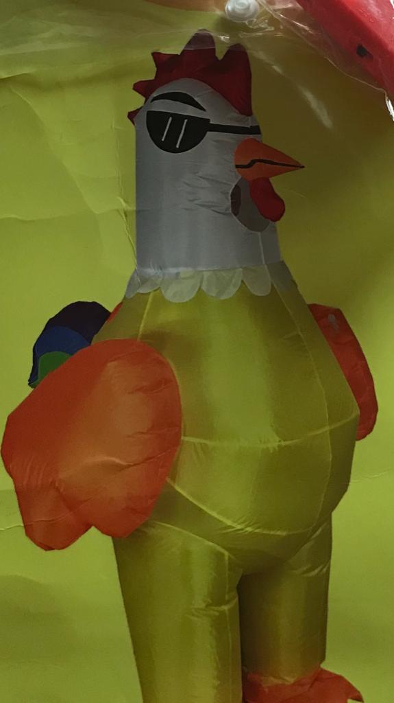 Inflatable chicken costume ( nieuw) met apparat, Ophalen, Nieuw
