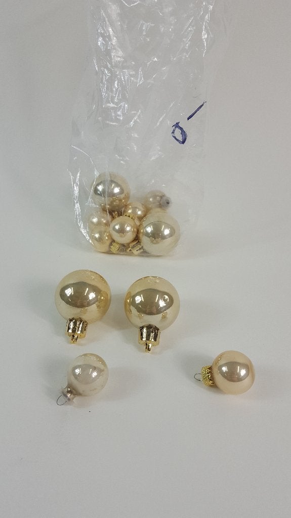 Kerstballen parel, zak 13 st, kerstversiering, 2, 3,5 cm. W1