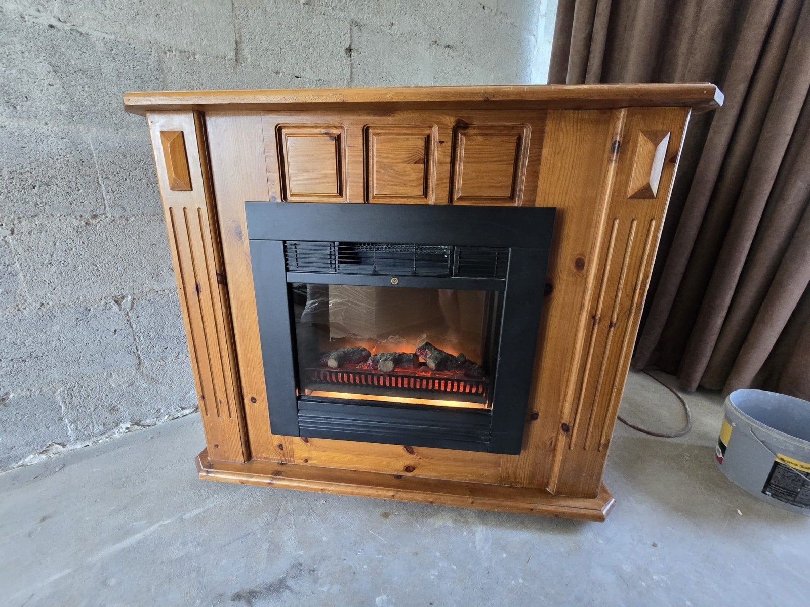 Classic Fire elektrische sfeerhaard met verwarming AJ55, Ophalen, Gebruikt, Vrijstaande haard, Elektrische haard