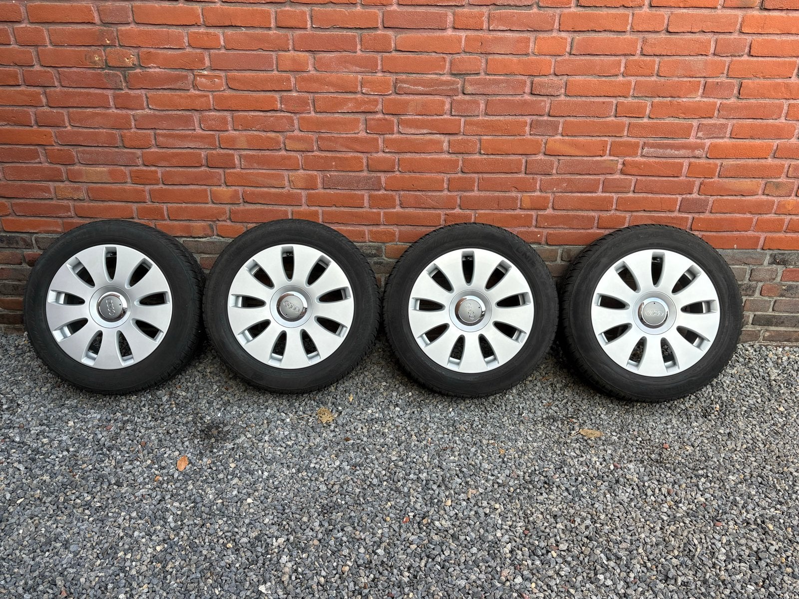 Audi A4 B6/B7 Winterbanden met Velgen 205/55 R16, Ophalen, Gebruikt, 16 inch, Banden en Velgen