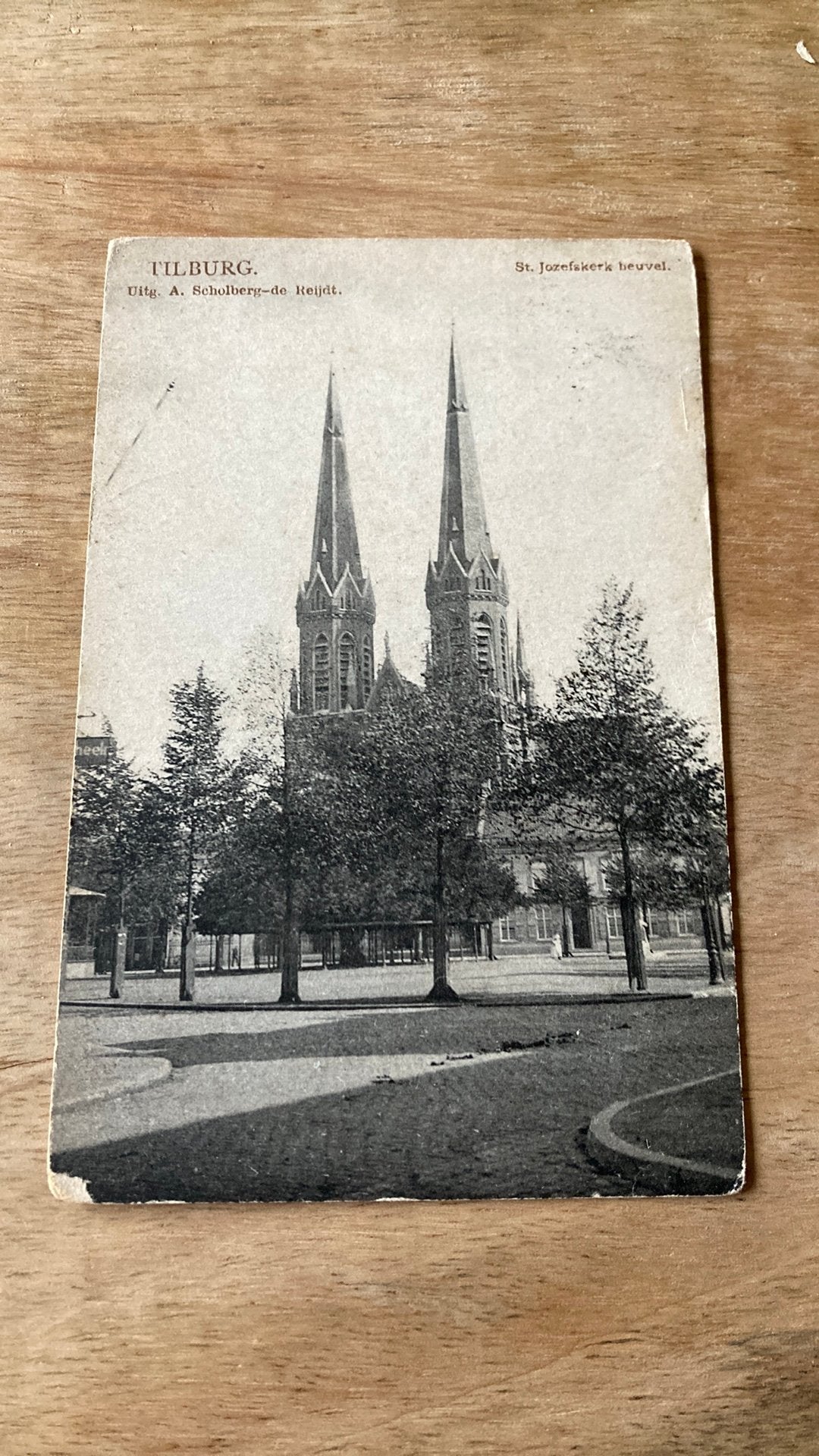 Oude ansichtkaart Tilburg Sint Jozefskerk 1906, Ophalen of Verzenden, Voor 1920, Gelopen, Noord-Brabant