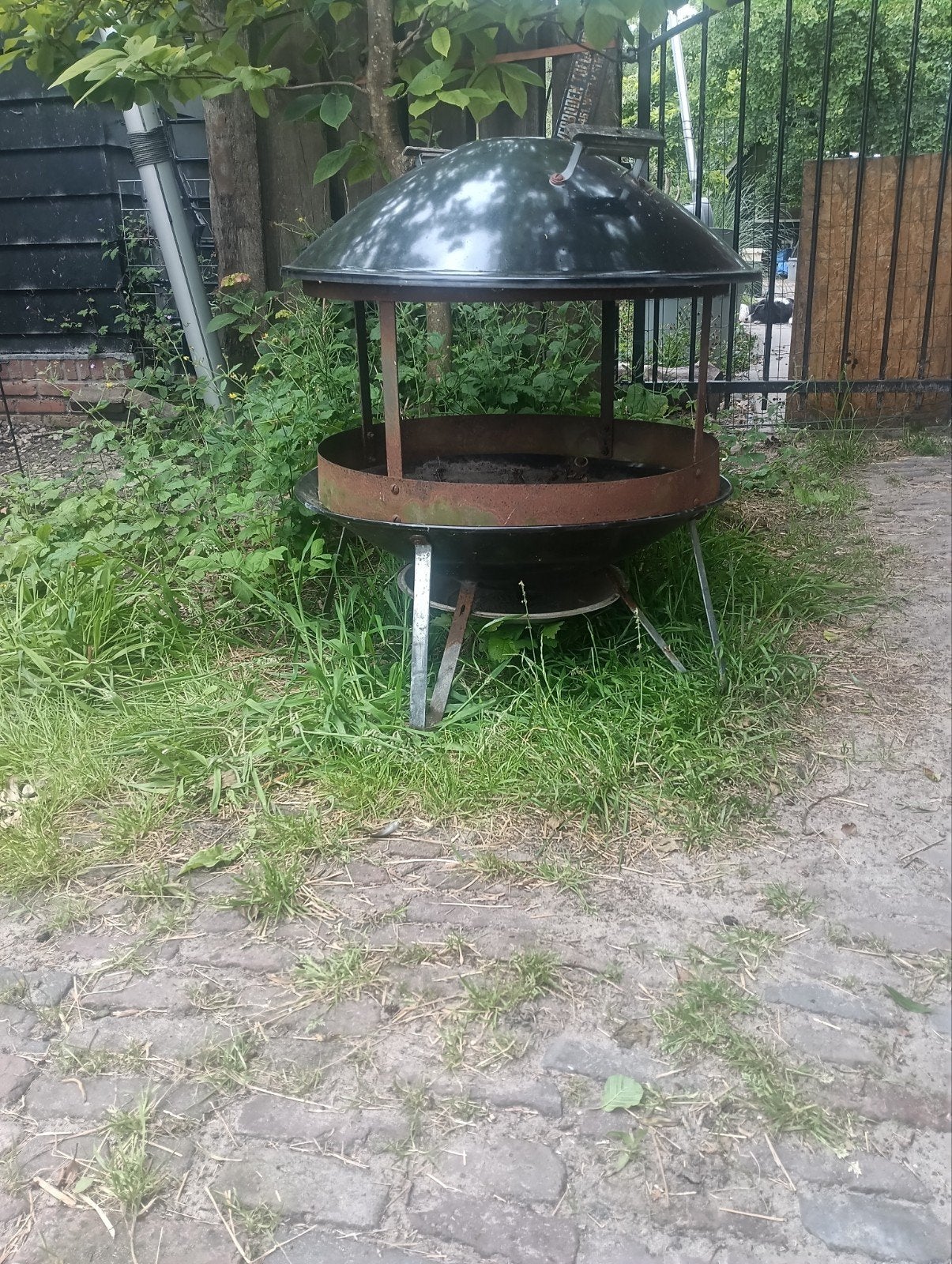 Weber Vuurkorf / Vuurton met kap - Gezellige warmte, Tuin en Terras, Vuurkorven, Gebruikt, Vuurkorf, Ophalen
